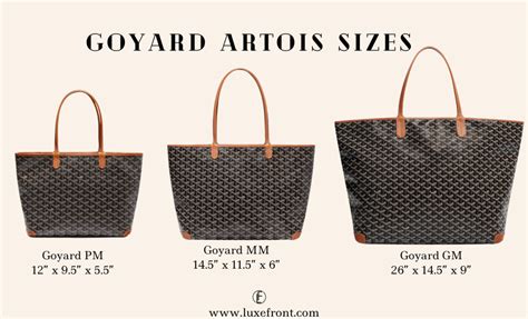 goyard artois pm green|goyard artois size comparison.